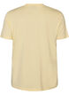 Enkel t-shirt i bomull med rund halsringning, Gul, Packshot image number 1