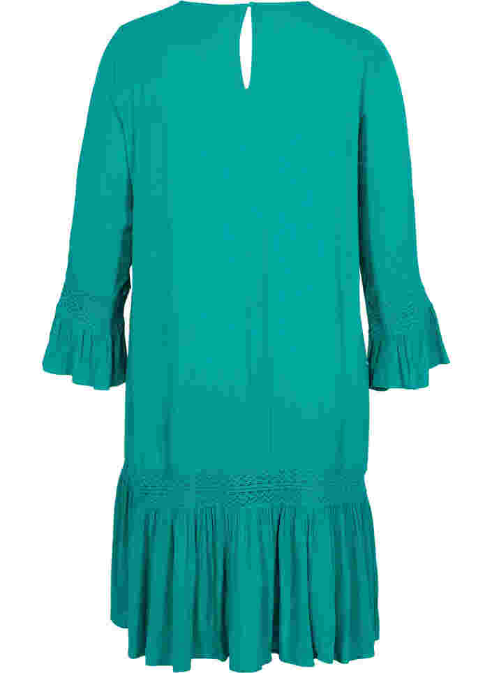 Viskosklänning med spetsdetaljer, Parasailing, Packshot image number 1