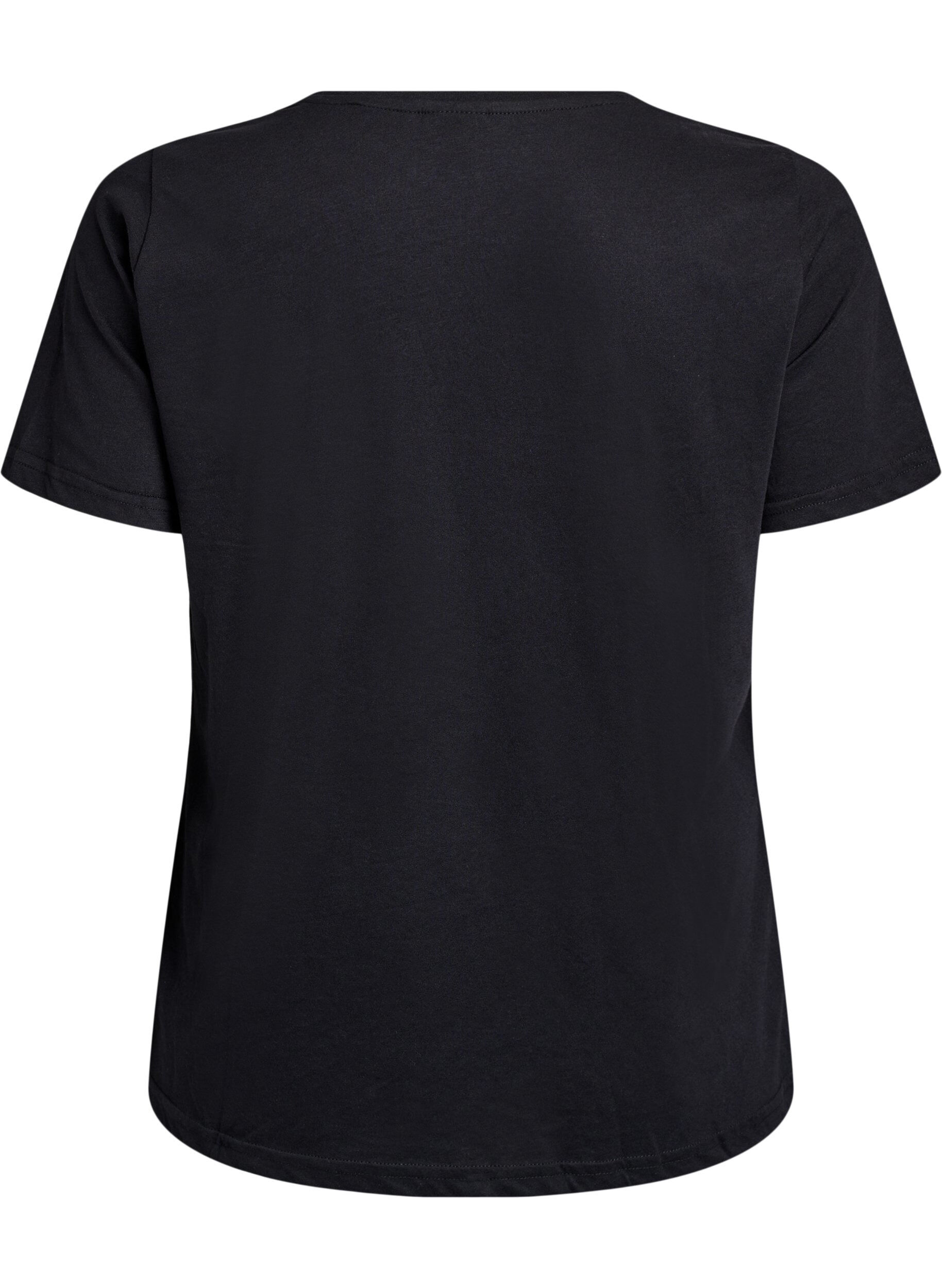 Zizzi FLASH - T-shirt med tryck, Svart, Packshot image number 1