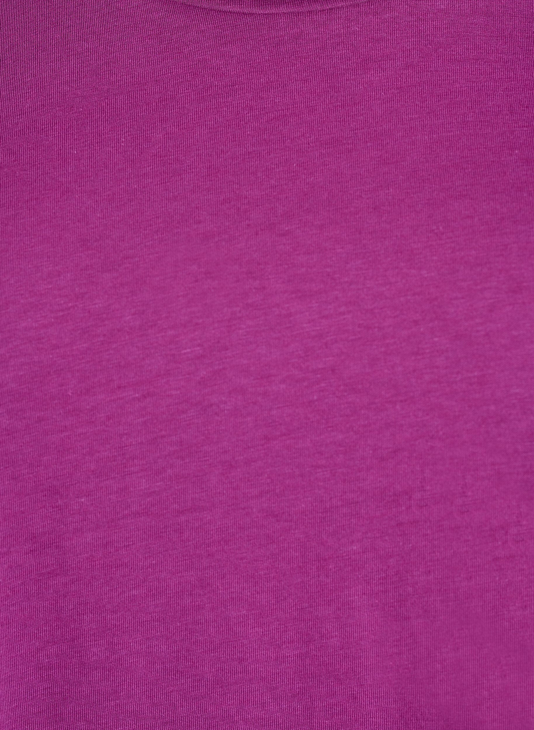 ZizziKort&auml;rmad t-shirt i bomullsblandning, Lila, Packshot image number 2