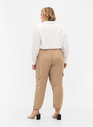 Enfärgade byxor med stora fickor, Nomad, Model image number 1