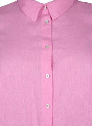 Långskjorta i linne och bomull, Rosebloom, Packshot image number 2