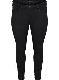 Super slim Amy jeans med h&ouml;g midja, Black