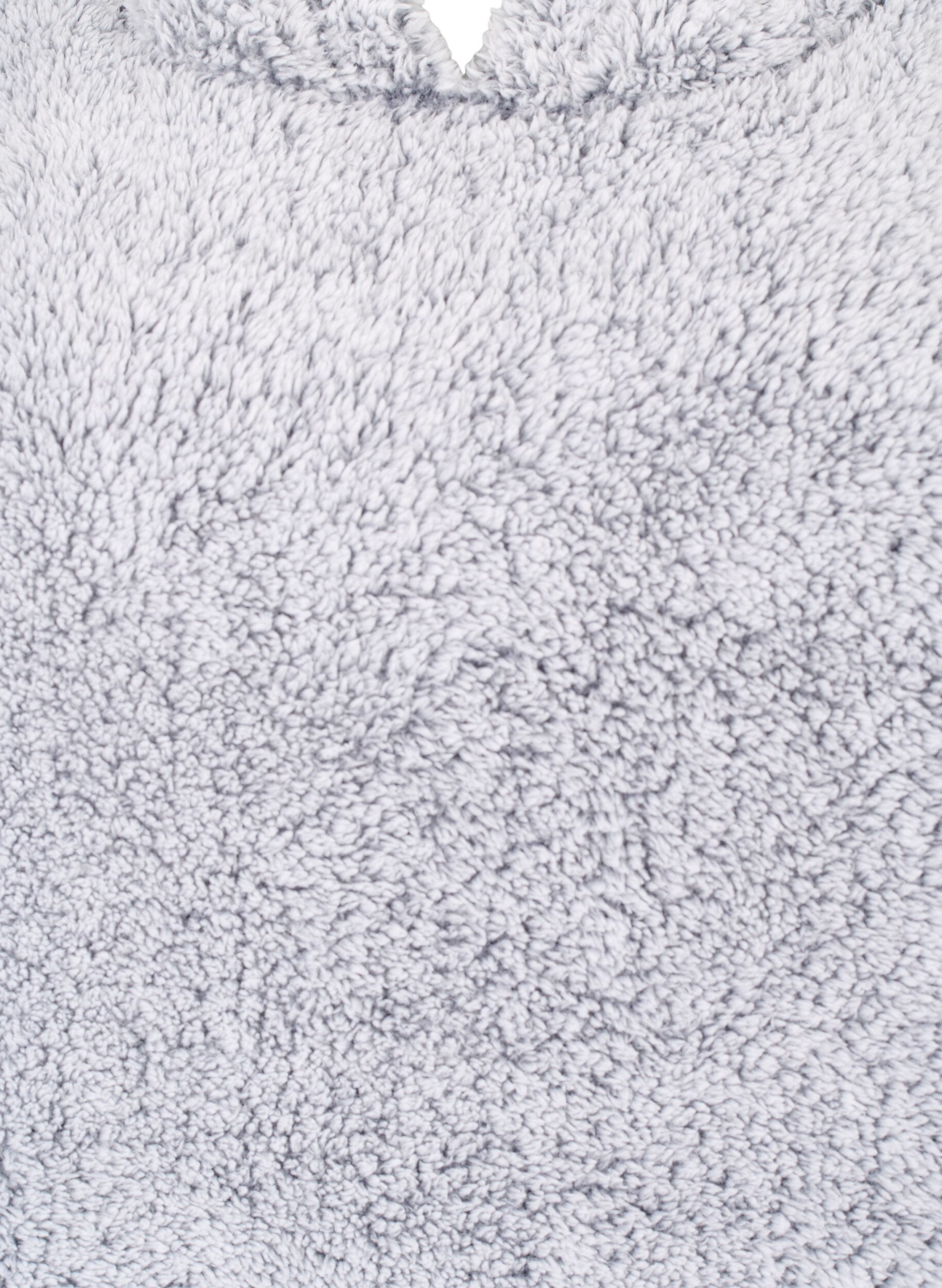 Zizzi Rymlig kl&auml;nning i teddy med ficka, Grey Melange, Packshot image number 2