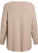 Stickad tr&ouml;ja med diagonalt m&ouml;nster och raglan&auml;rm, Beige, Packshot image number 1