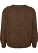 Stickad blus med knappdetalj, Brun, Packshot image number 1