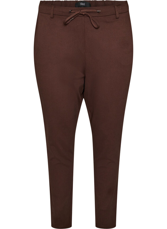 Croppade Maddison byxor, Brun, Packshot image number 0
