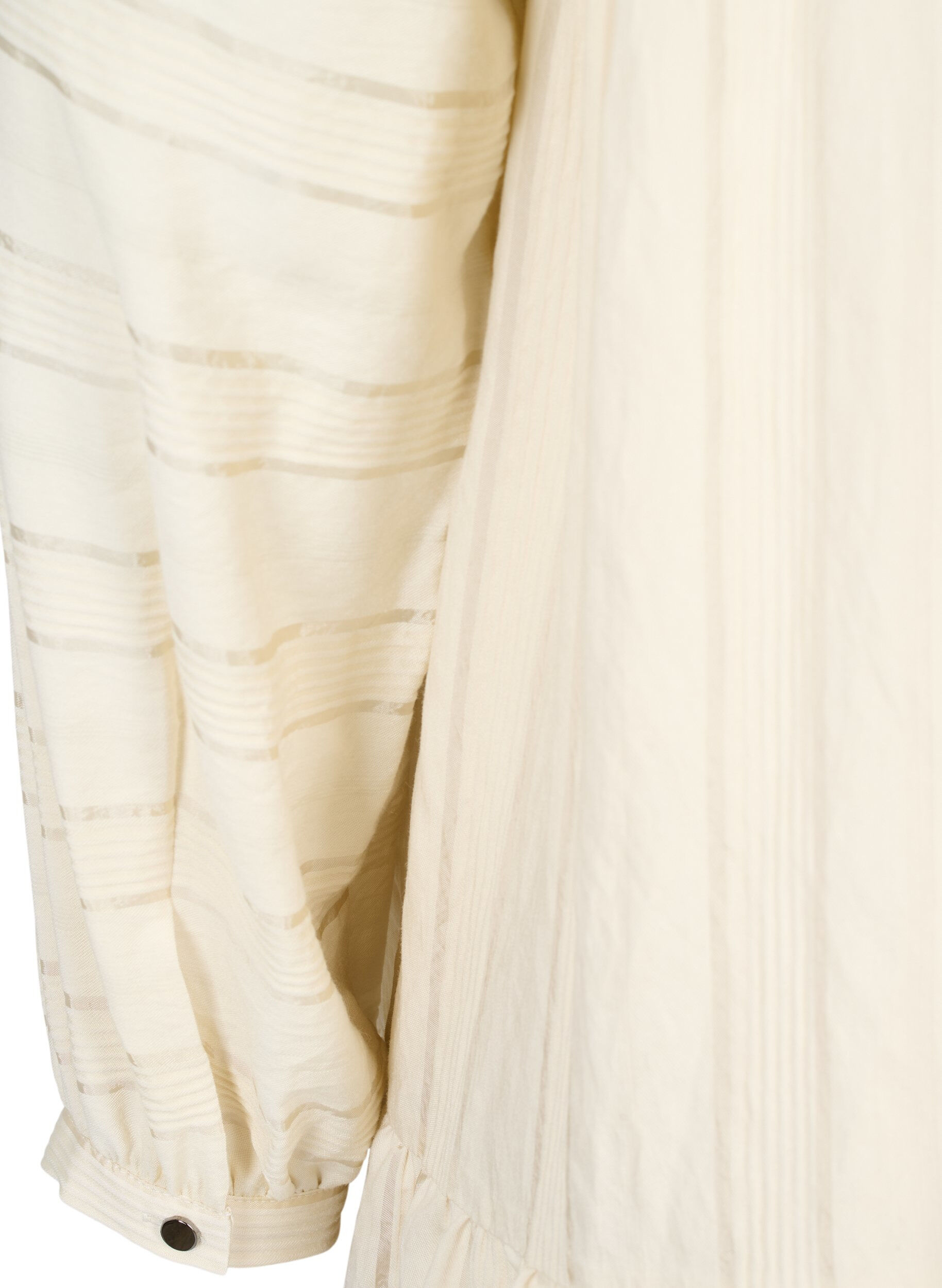 Zizzi M&ouml;nstrad tunika med knappar och l&aring;nga &auml;rmar, Fog, Packshot image number 3