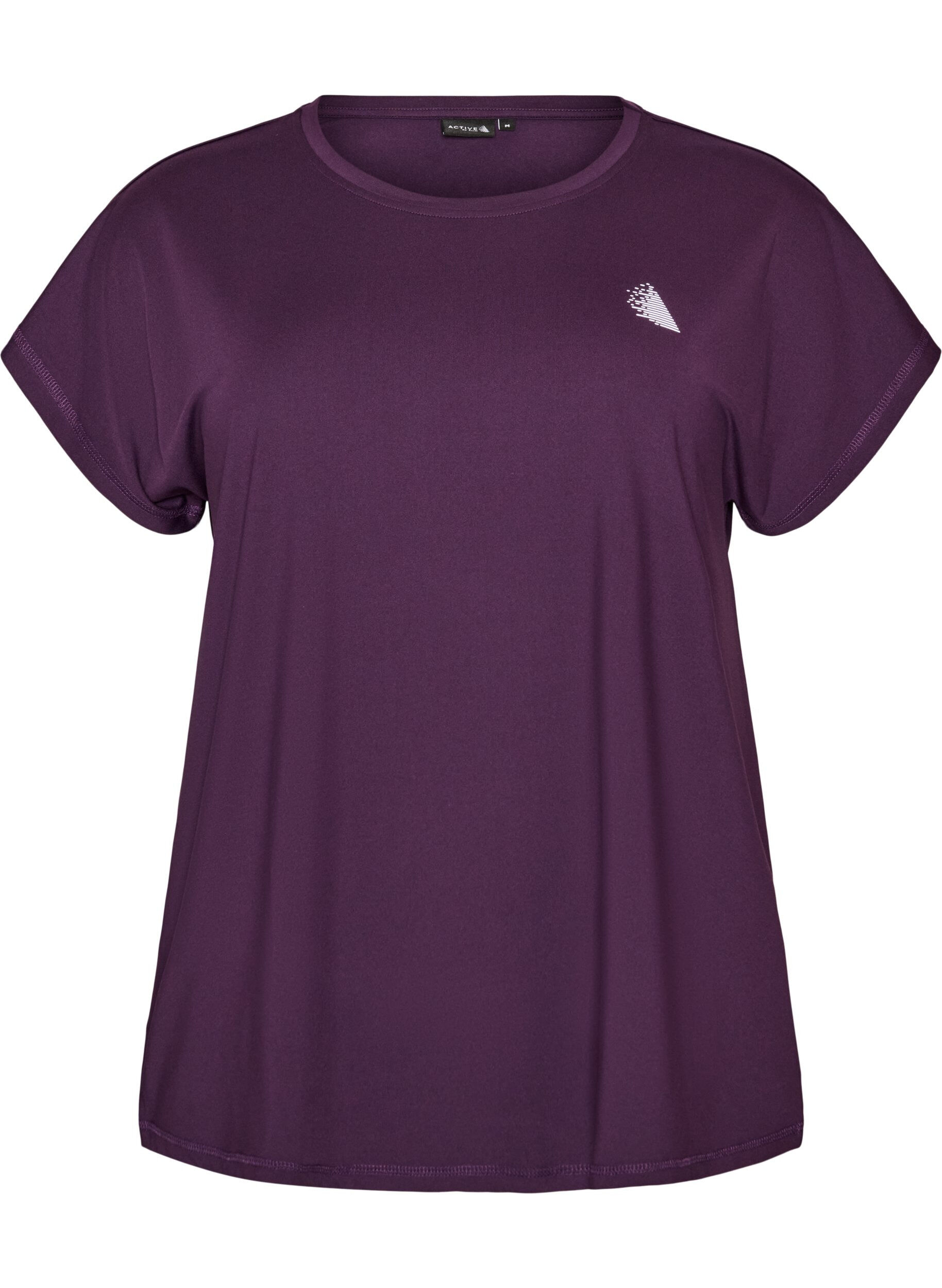 ZizziEnf&auml;rgad tr&auml;nings-T-shirt, Lila, Packshot image number 0