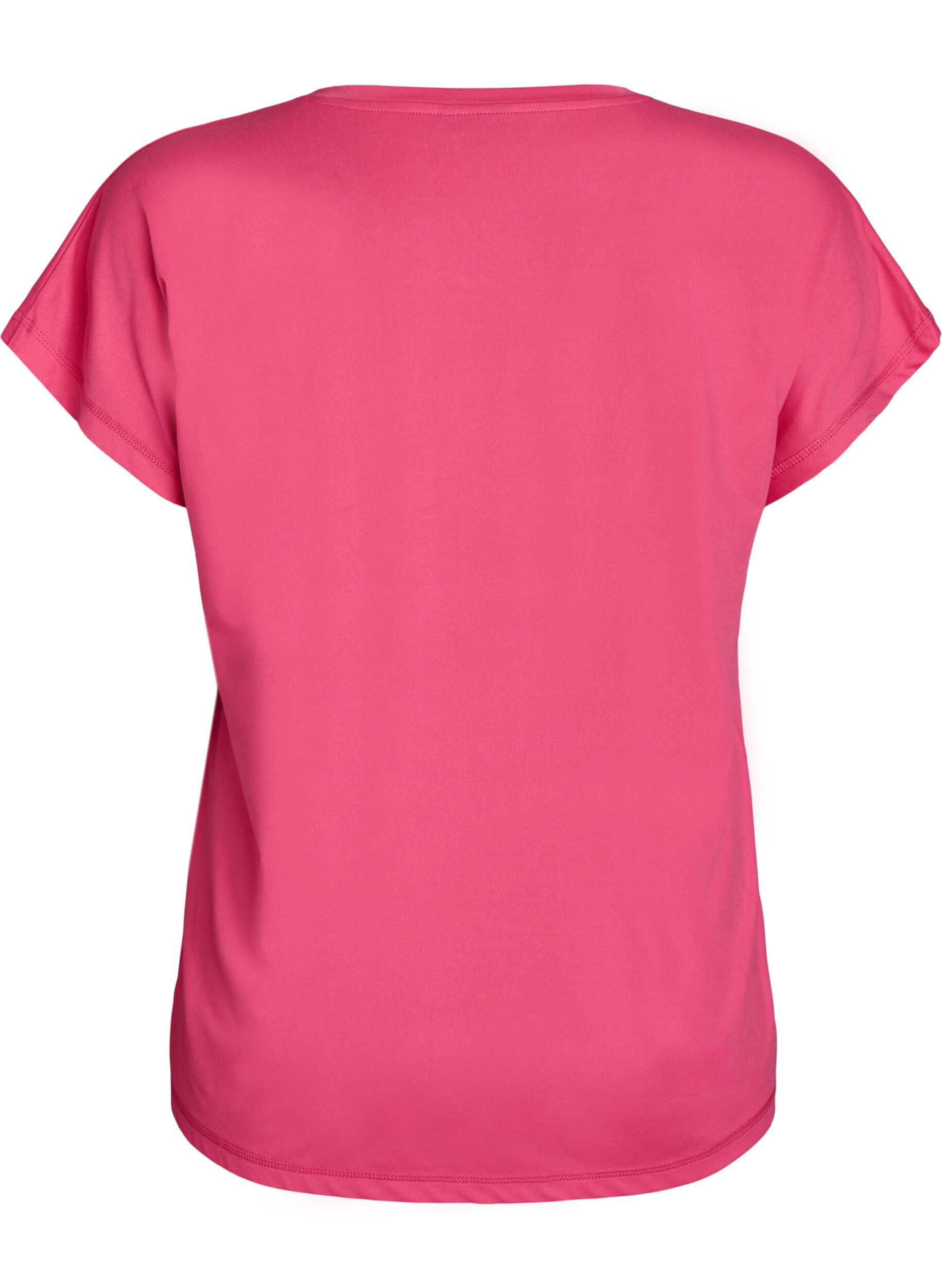 Zizzi Enf&auml;rgad tr&auml;nings-T-shirt, Rosa, Packshot image number 1