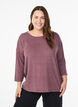 Jerseyblus med 3/4-&auml;rm, R&ouml;d, Model image number 0