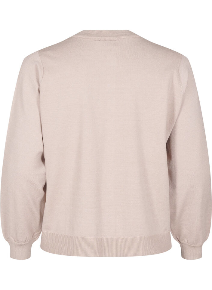 Stickad kofta med rosetter, Simply T. Black Bows, Packshot image number 1