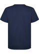 T-shirt i ekologisk bomull med nallebj&ouml;rnsmotiv, Bl&aring;, Packshot image number 1