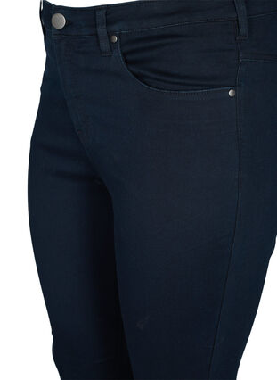 Super slim Amy jeans med hög midja, Unwashed, Packshot image number 2