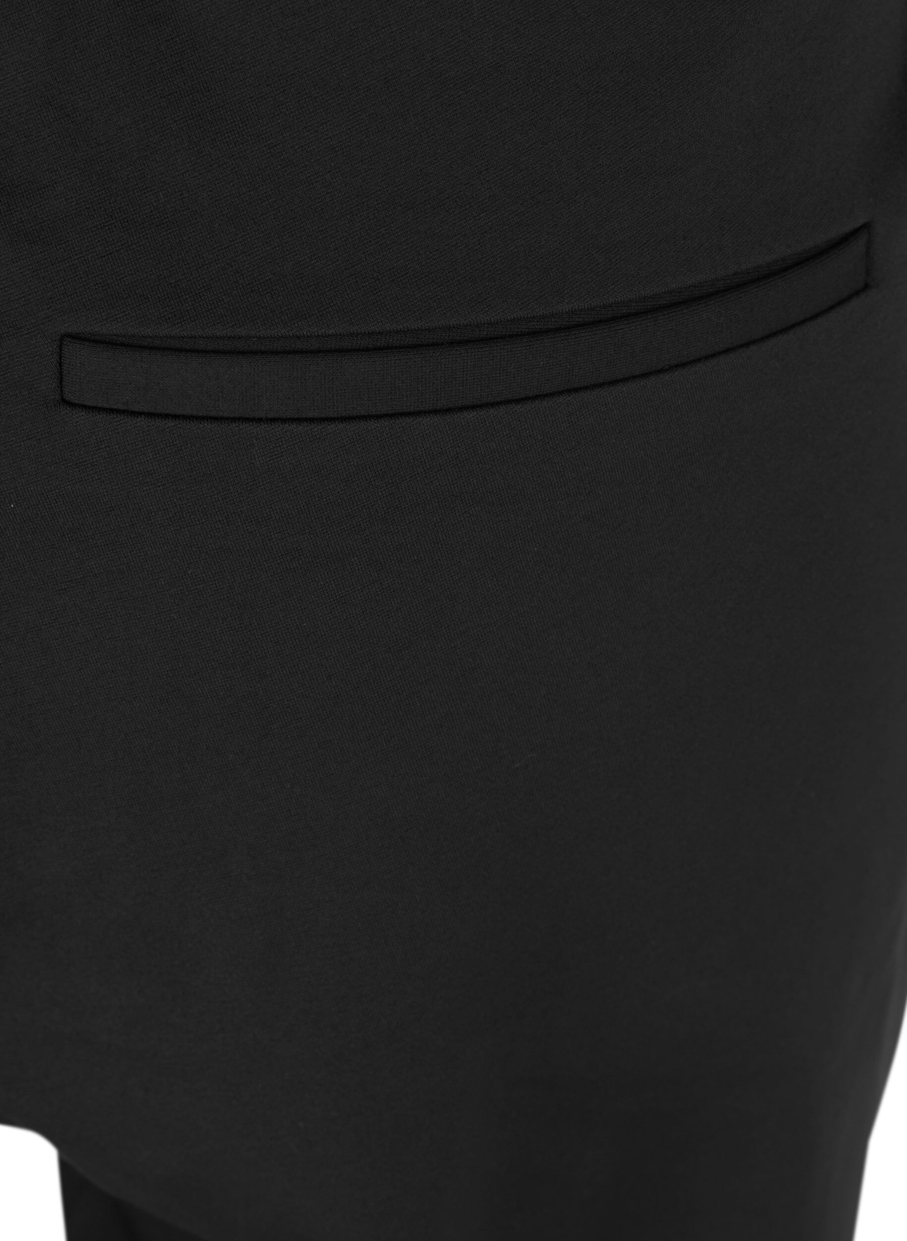 ZizziCroppade Maddison byxor, Svart, Packshot image number 3