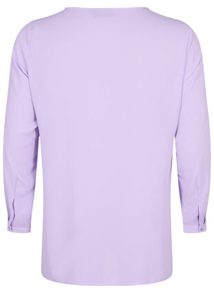 V-ringad skjorta med långa ärmar, Purple Rose, Packshot image number 1