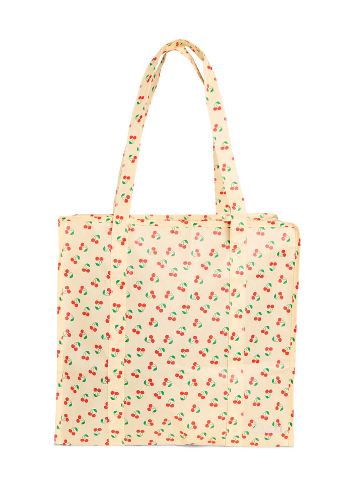Shoppingv&auml;ska med dragkedja, Gul, Packshot image number 1