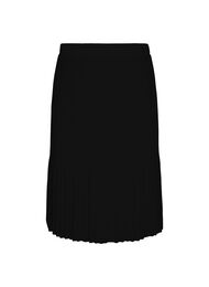 Plisserad kjol i midilängd, Black, Packshot