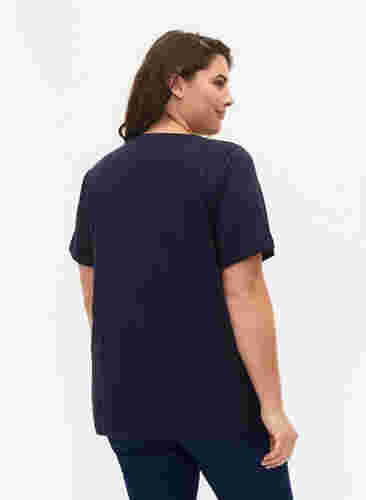 FLASH - 2-pack t-shirtar med rund hals, Navy Blazer/Black, Model image number 1