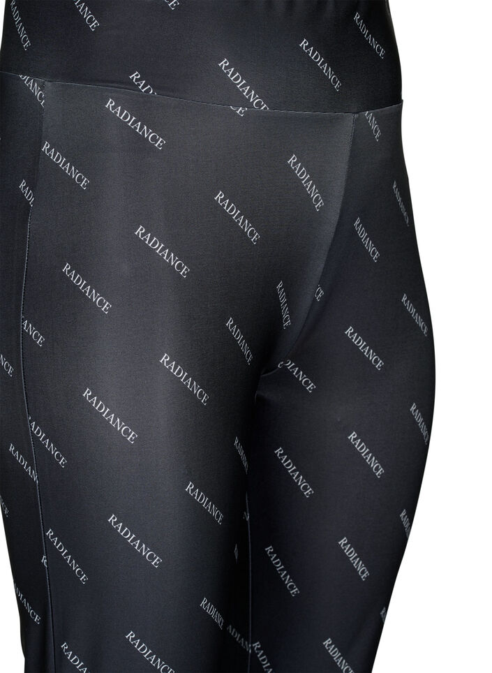 Texttryck leggings, Black Radiance, Packshot image number 2