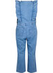 Byxdress i denim med volanger, Light Blue Denim, Packshot image number 1