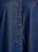 Kl&auml;nning i denimlook med knappar och volang&auml;rmar, Bl&aring;, Packshot image number 2