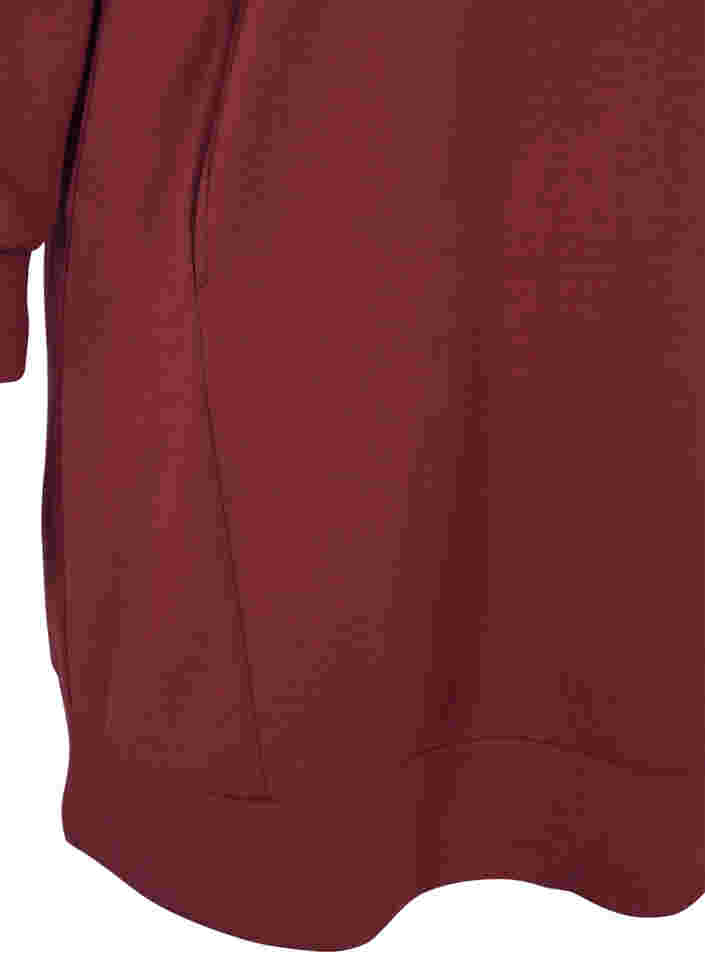 Sweatshirtklänning med colour block, Red Mahogany/RoseBr., Packshot image number 3