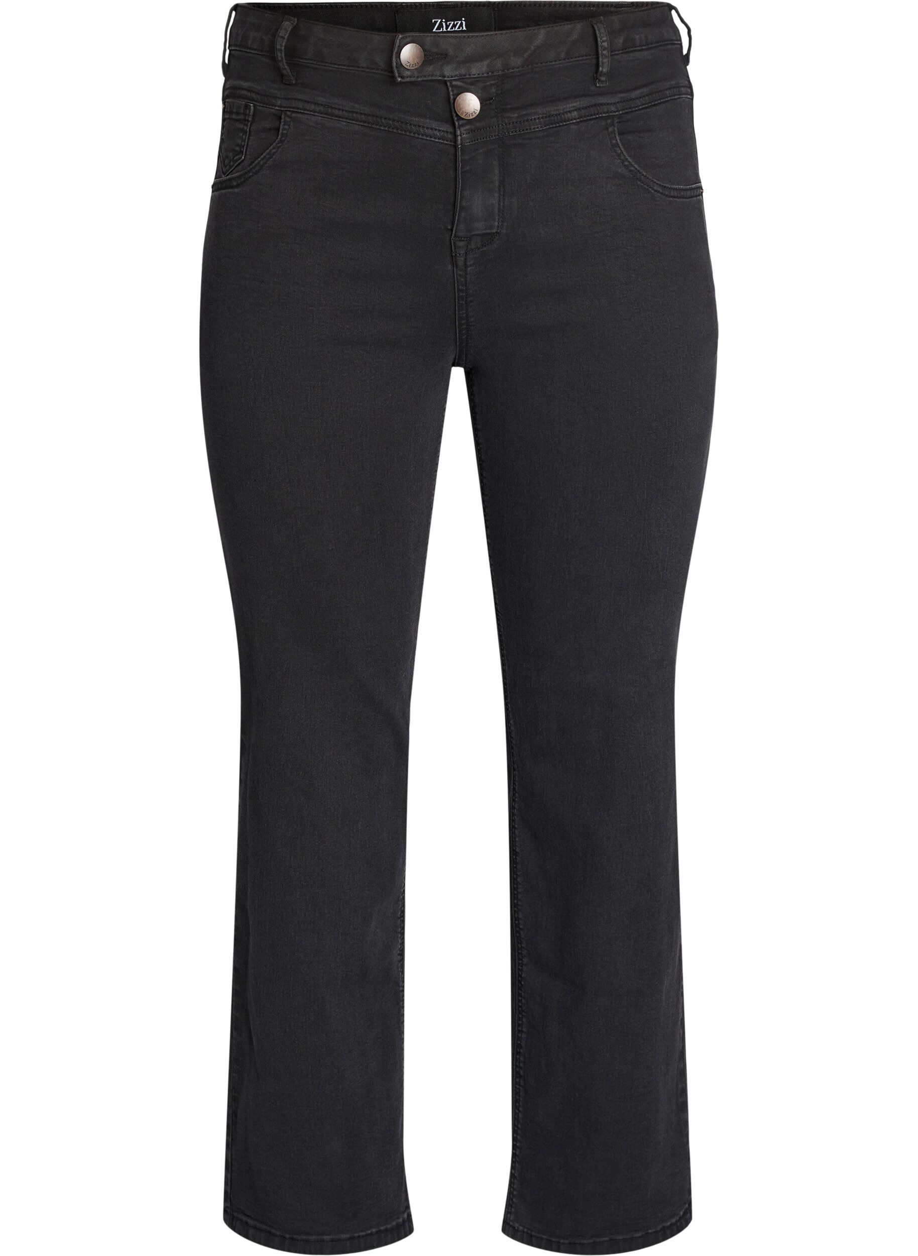 Gemma jeans med normal passform och h&ouml;g midja