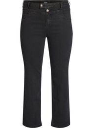 Gemma jeans med normal passform och h&ouml;g midja, Svart
