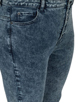 Croppade Bea jeans med extra hög midja, Blue Snow Wash, Packshot image number 2