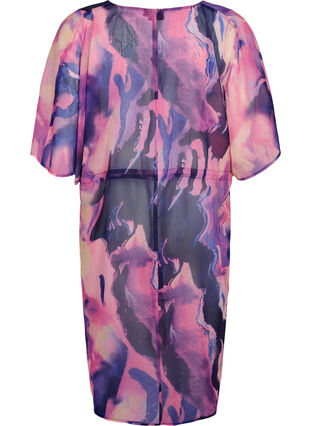 Strandkimono med tryck, Purple Swirl, Packshot image number 1