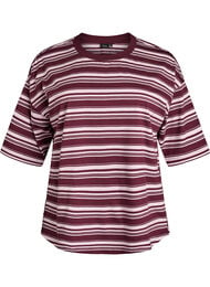 Boxig t-shirt med randigt m&ouml;nster, R&ouml;d