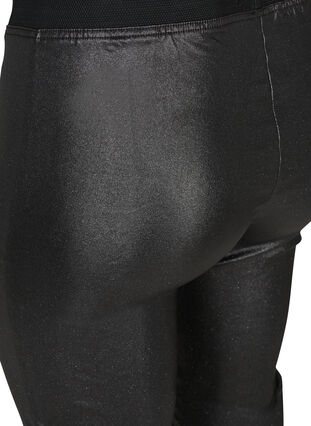 Långa skimrande leggings, Black w/glitter, Packshot image number 3