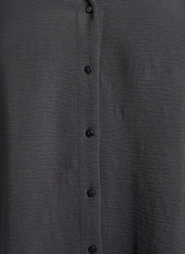 Skjortblus med v-ringning och 3/4-&auml;rm, Gr&aring;, Packshot image number 2
