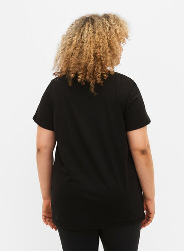  T-shirt till träning med print, Black w. Be Original, Model image number 1