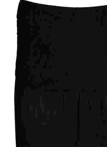 Strandklänning i viskos med överdel i smock, Black, Packshot image number 2