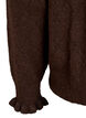 Cardigan med harlekinm&ouml;nster och v-ringning, Brun, Packshot image number 3