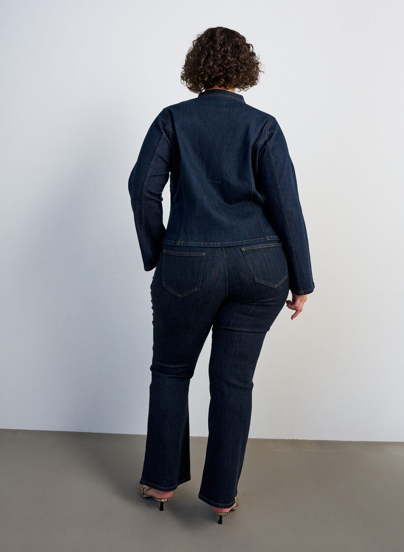 Ellen bootcut-jeans med h&ouml;g midja, Bl&aring;, Model image number 1