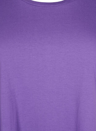 Kortärmad t-shirt i bomullsmix, Deep Lavender, Packshot image number 2