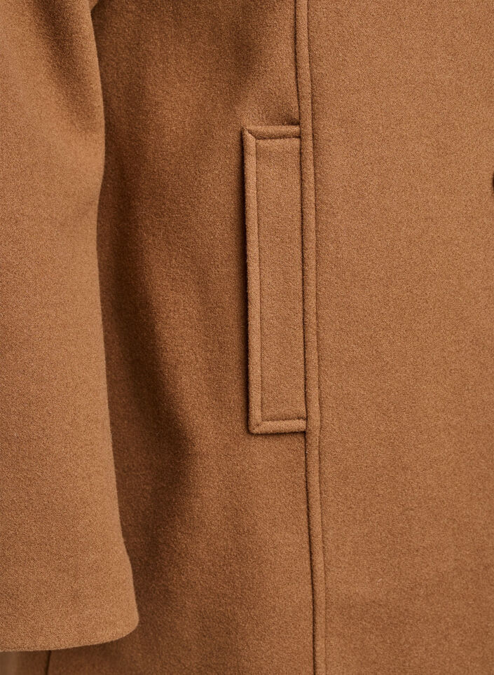 Kort kappa med a-linjeformad passform, Brun, Packshot image number 3
