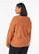 L&ouml;st stickad tr&ouml;ja med framtr&auml;dande s&ouml;mmar, Orange, Model image number 2