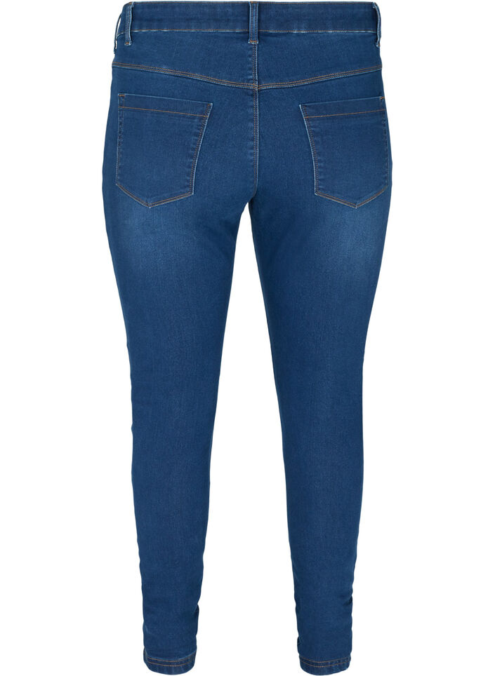 Jeggings i bomullsmix, Blue denim, Packshot image number 1