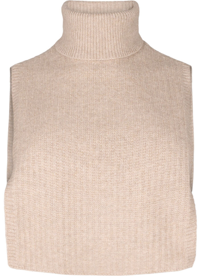 Ribbstickad halsvärmare, Silver Mink, Packshot image number 0