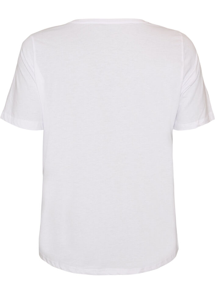 T-shirt med tryck, Vit, Packshot image number 1