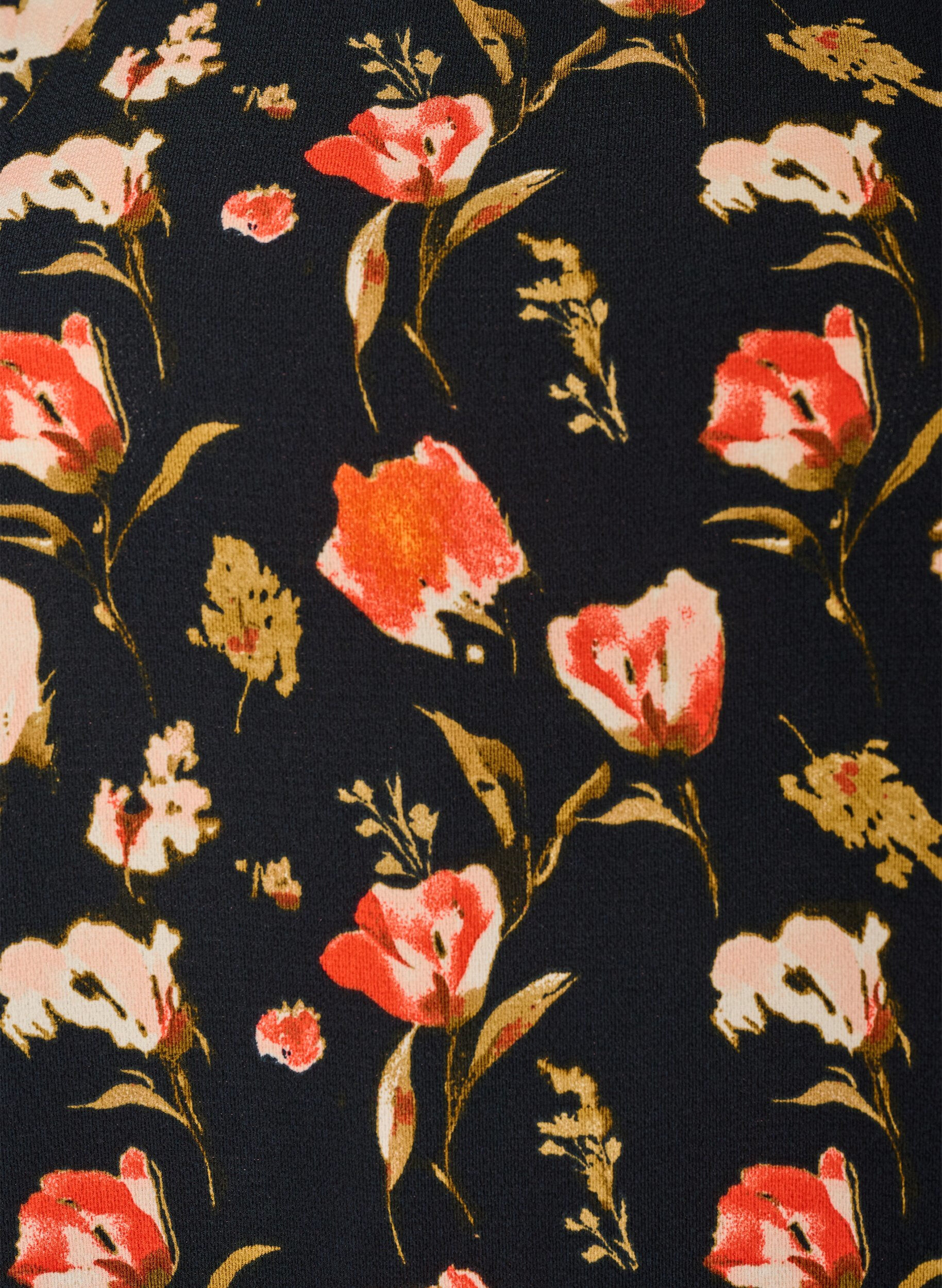 ZizziKl&auml;nning med m&ouml;nster och korta &auml;rmar, Svart, Packshot image number 2