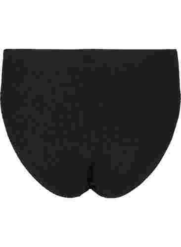 Crêppad bikinitrosa med hög midja, Black, Packshot image number 1
