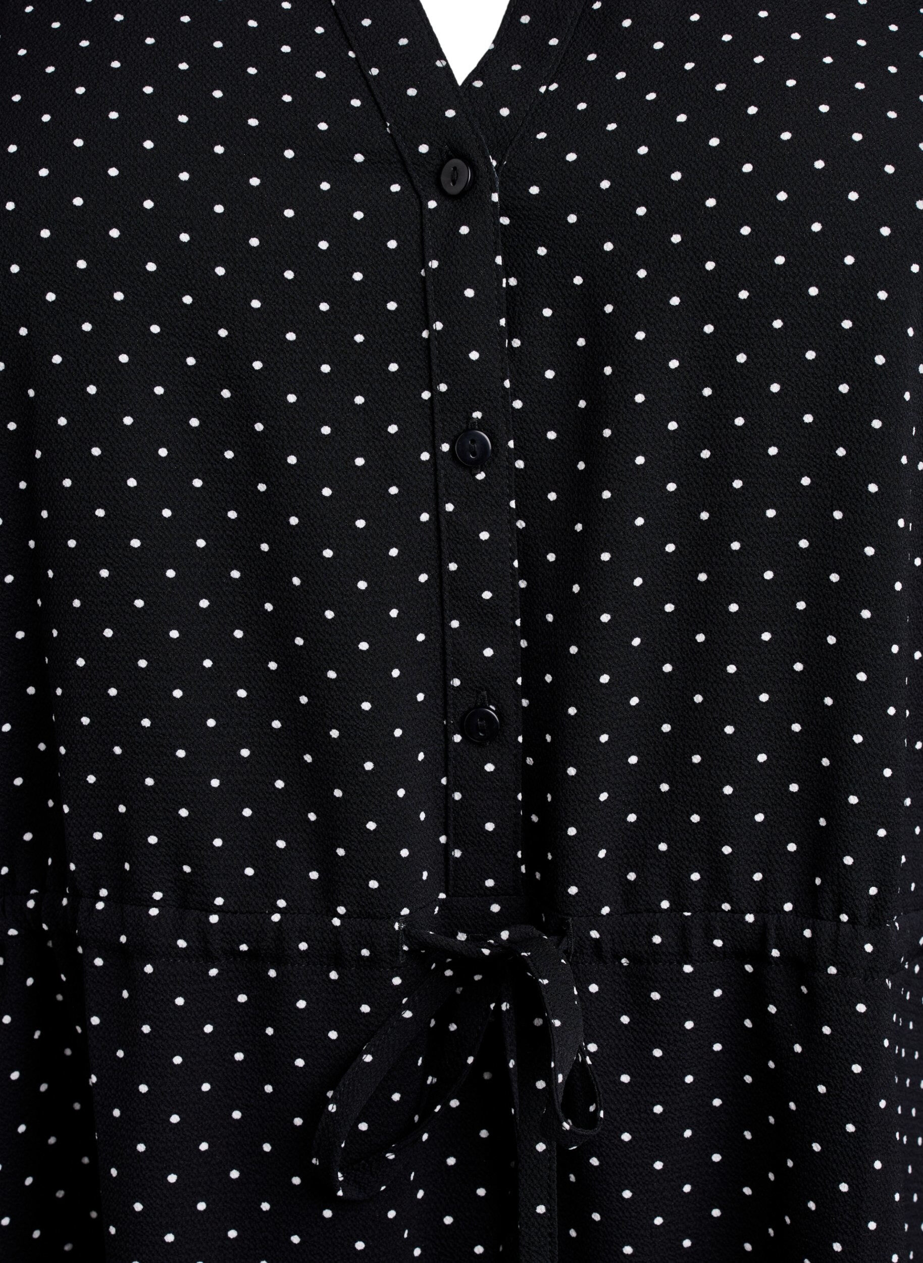 Zizzi Kn&auml;l&aring;ng kl&auml;nning med knytsk&auml;rp, Svart, Packshot image number 2