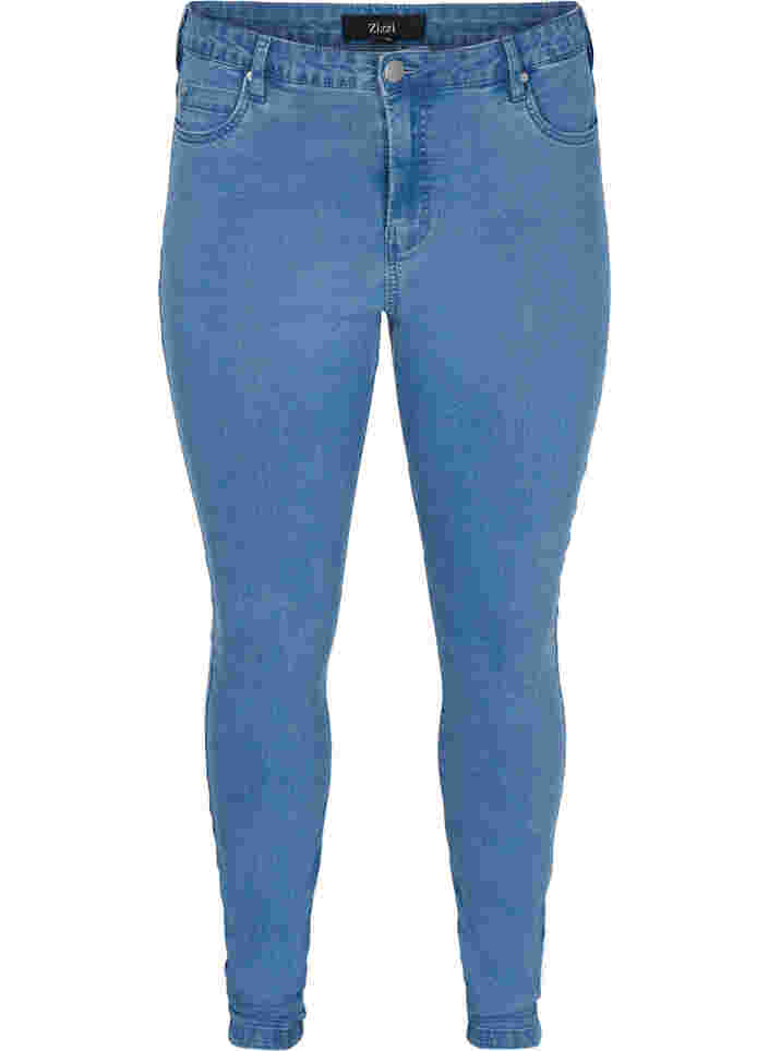Super slim Amy jeans med hög midja, Light blue, Packshot image number 0