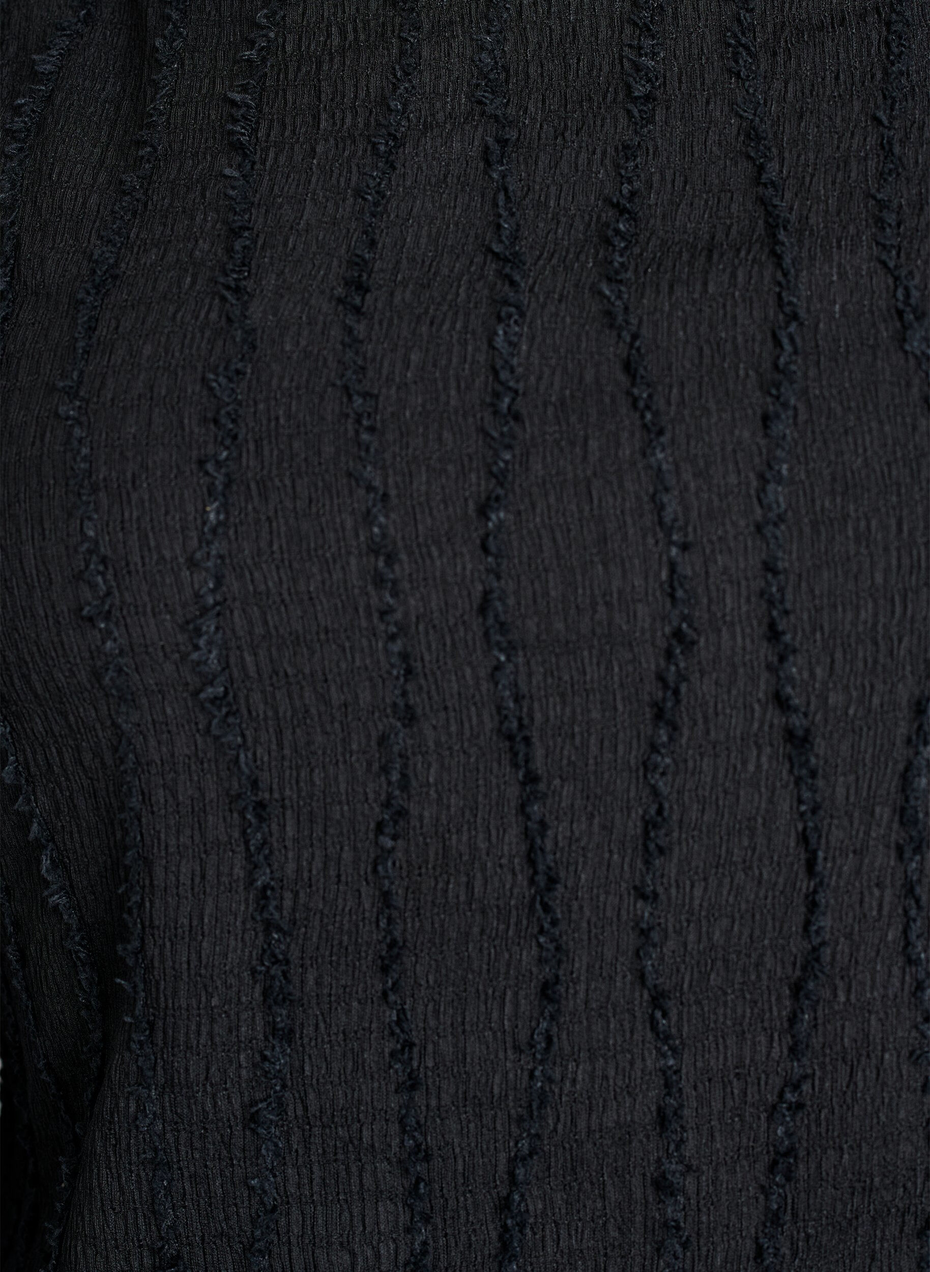 ZizziBlus i jersey med v&aring;gig struktur, Svart, Packshot image number 2