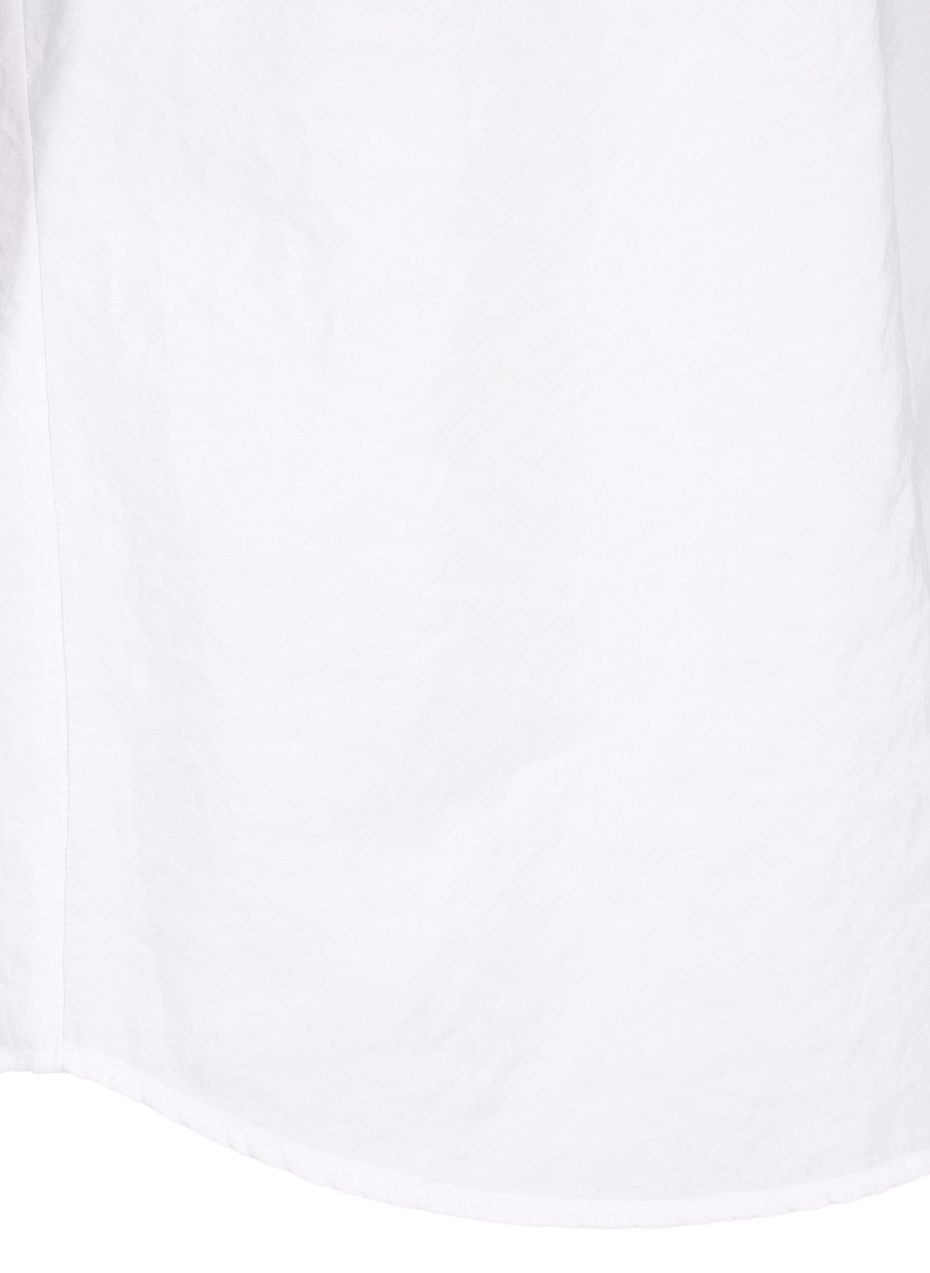 Zizzi L&aring;ng&auml;rmad skjorta i TENCEL&trade; Modal, Bright White, Packshot image number 3
